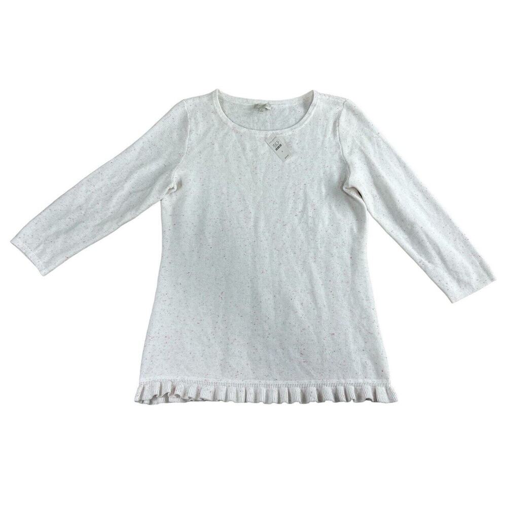 Talbots Pullover Sweater Speckled Sweater Sz Small Pastels 3/4 Sleeve New - Picture 3 of 8